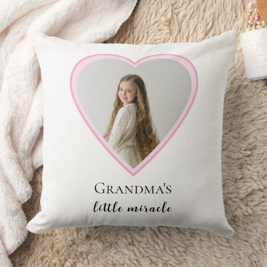 おばあちゃんパーソナライズされたの小さな奇跡のハート写真 クッション (ブランケット)