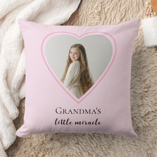 おばあちゃんパーソナライズされたの小さな奇跡のハート写真 クッション (ブランケット)