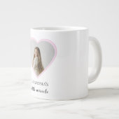 おばあちゃんパーソナライズされたの小さな奇跡のハート写真 ジャンボコーヒーマグカップ (正面右)