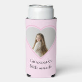 おばあちゃんパーソナライズされたの小さな奇跡のハート写真 スリム缶クーラー (Seltzer正面)