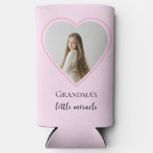 おばあちゃんパーソナライズされたの小さな奇跡のハート写真 スリム缶クーラー (正面)