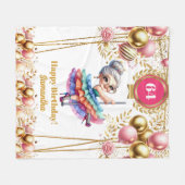 おばあちゃんパーソナライズされたの毛布のプレゼント フリースブランケット (正面(横))