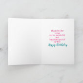 おばあちゃんパーソナライズされたの誕生日カード カード (内部)