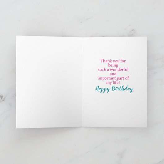 おばあちゃんパーソナライズされたの誕生日カード カード (内部)