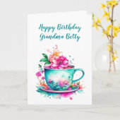 おばあちゃんパーソナライズされたの誕生日カード カード (黄色い花)