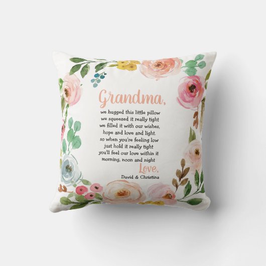 おばあちゃんパーソナライズされたへの贈り物 クッション (裏面)
