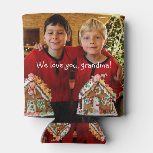 おばあちゃんパーソナライズされたクーラーボックスへの贈り物 缶クーラー (裏面)