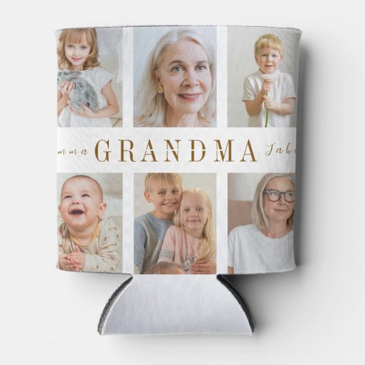 おばあちゃんパーソナライズされたクーラーボックス | カスタム写真 缶クーラー (正面)