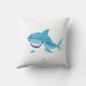 おばあちゃんパーソナライズされたシャーク名前をカスタムする クッション (裏面)