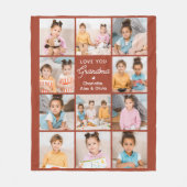 おばあちゃんパーソナライズされたテラコッタ11フォトコラージュ フリースブランケット (正面)