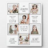 おばあちゃんパーソナライズされたフォトコラージュおばあちゃん フォトプラーク (正面)