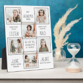 おばあちゃんパーソナライズされたフォトコラージュおばあちゃん フォトプラーク (側面)