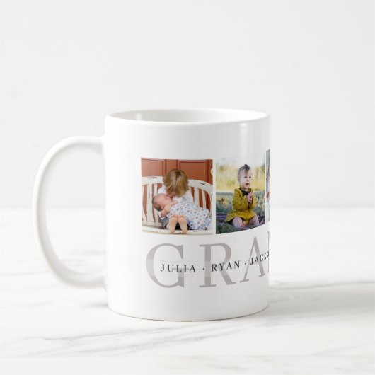 おばあちゃんパーソナライズされたフォトマグカップ コーヒーマグカップ (左)