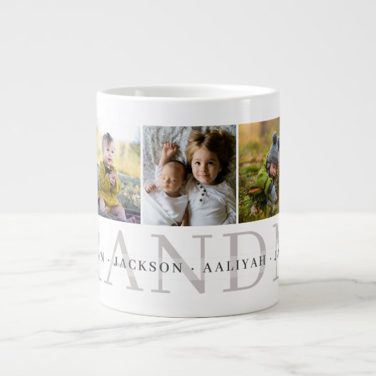 おばあちゃんパーソナライズされたフォトマグカップ ジャンボコーヒーマグカップ (正面)