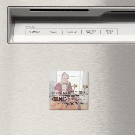 おばあちゃんパーソナライズされたフォト引用文マグネット マグネット (インサイチュ (食洗機))