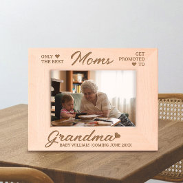 おばあちゃんパーソナライズされたベビー発表 レーザー彫刻フレーム