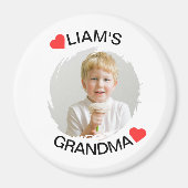 おばあちゃんパーソナライズされたマグネット | 子顔写真 マグネット (正面)