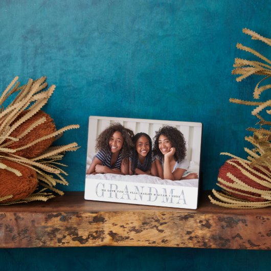 おばあちゃんパーソナライズされた写真プラーク フォトプラーク (側面)