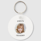 おばあちゃんパーソナライズされた写真&文字キーチェーン キーホルダー (正面)