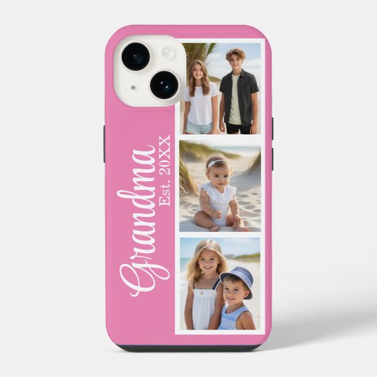 おばあちゃんパーソナライズされた写真 iPhoneケース (裏面)