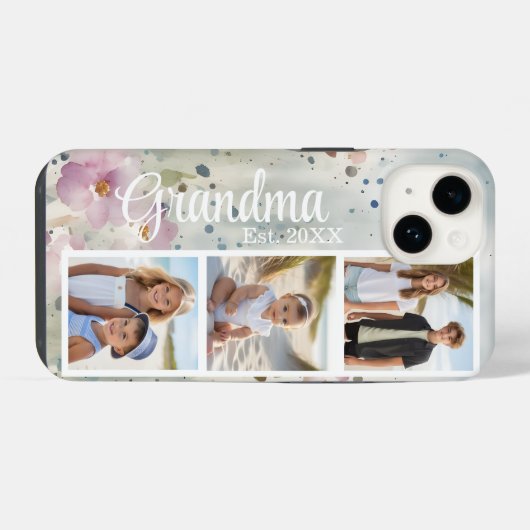 おばあちゃんパーソナライズされた写真 iPhoneケース (裏面横)