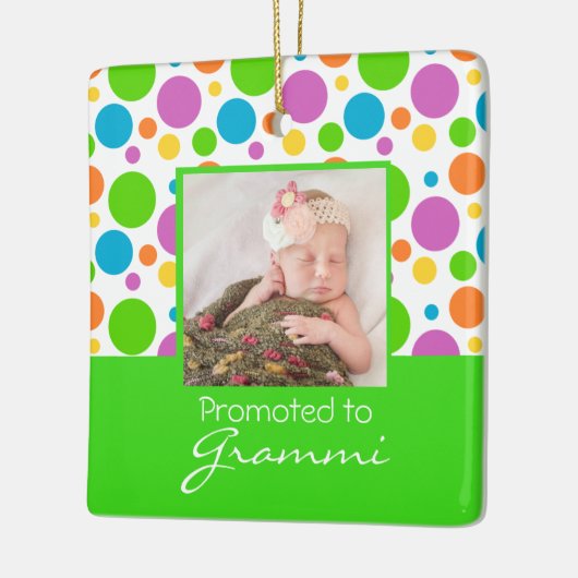 おばあちゃんパーソナライズされた初めてのクリスマスオーナメント セラミックオーナメント (左)