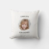 おばあちゃんパーソナライズされた孫娘フォトピロー クッション (正面)