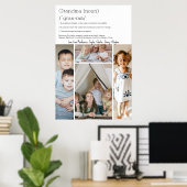 おばあちゃんパーソナライズされた定義4フォトコラージュ ポスター (ホームオフィス)