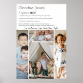 おばあちゃんパーソナライズされた定義4フォトコラージュ ポスター (正面)
