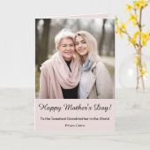 おばあちゃんパーソナライズされた母の日帰りグリーティングカード カード (黄色い花)