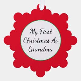 おばあちゃんパーソナライズされた紙スノーフレークオーナメント オーナメントカード