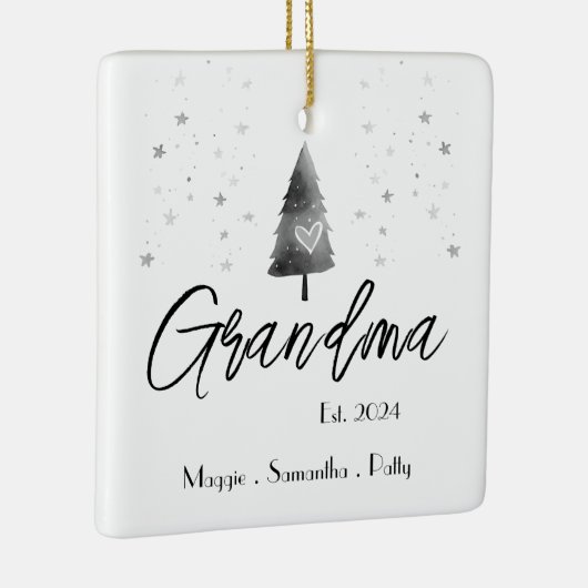 おばあちゃんパーソナライズされた設立エレガント セラミックオーナメント (右)