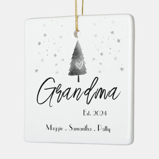 おばあちゃんパーソナライズされた設立エレガント セラミックオーナメント (左)