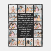 おばあちゃんパーソナライズされた詩14フォトコラージュ フリースブランケット (正面)