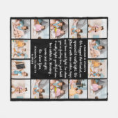 おばあちゃんパーソナライズされた詩14フォトコラージュ フリースブランケット (正面(横))