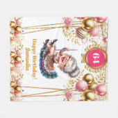 おばあちゃんパーソナライズされた誕生日用ユーモア毛布 フリースブランケット (正面(横))