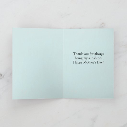 おばあちゃんパーソナライズされた、あなたは私のサンシャイングリーティング カード (内部)