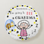 おばあちゃんパーソナライズされた。 ラウンドクッション (裏面)