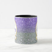 おばあちゃんパープルシルバー恵みグリッター マグカップ (中央)