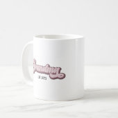 おばあちゃんパープルラベンダーカスタム年 コーヒーマグカップ (正面左)