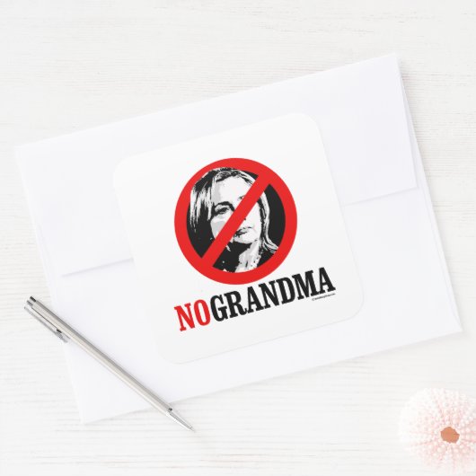 おばあちゃんヒラリーなし スクエアシール (封筒)