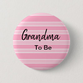 おばあちゃんピンクの赤ちゃんシャワー 缶バッジ