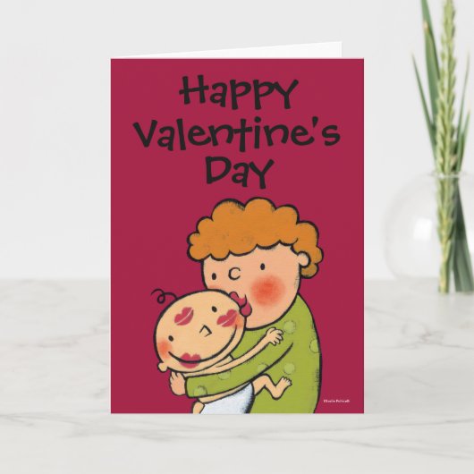 おばあちゃんピンクリップスティックキスベビー シーズンカード (正面)