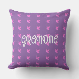 おばあちゃんピンク蝶 クッション