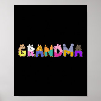 おばあちゃんファミリーブタパーティーデコレーション ポスター