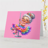 おばあちゃんフィットネス カード (黄色い花)