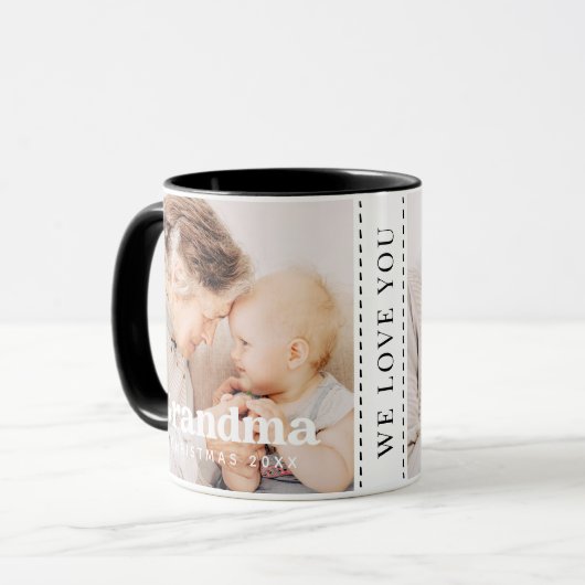 おばあちゃんフォトクリスマスホリデーシンプルシッモダンク マグカップ (正面左)