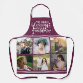 おばあちゃんフォトコラージュもっとも偉大恵み エプロン (正面)