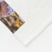 おばあちゃんフォトコラージュタイポグラフィキープサケ フリースブランケット (角)