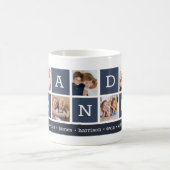 おばあちゃんフォトコラージュ&孫の名前 コーヒーマグカップ (中央)